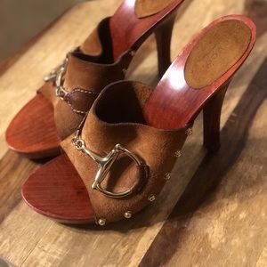 ORIGINAL GUCCI  Wood slide heels